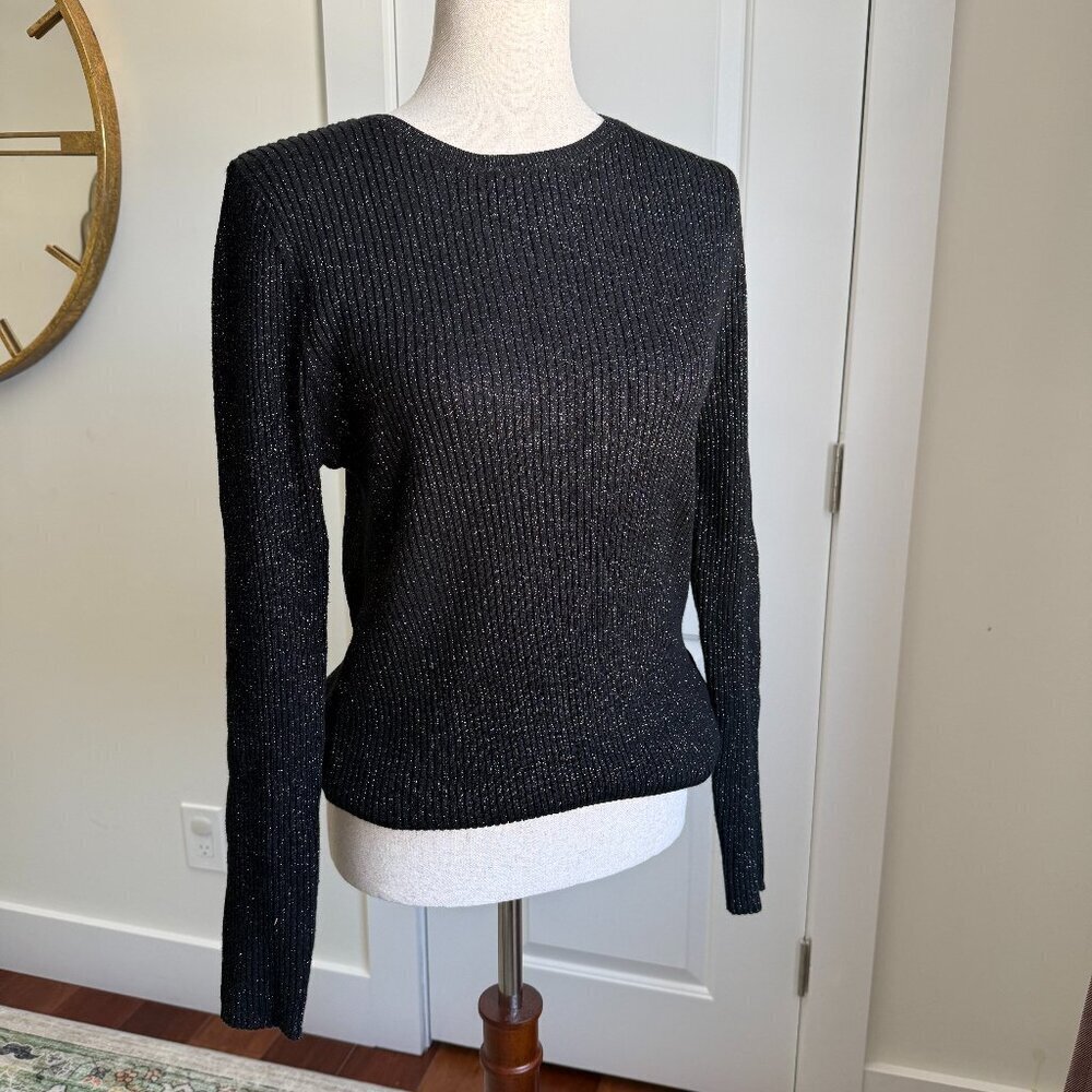 Old Navy SoSoft Lite Crew-Neck Shine Sweater Black Size Large